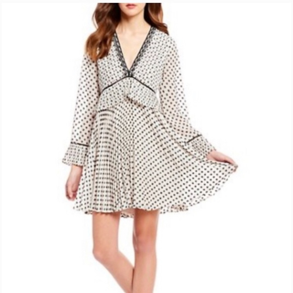 Chelsea and Violet pleated mini-dress